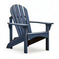 Fauteuil Adirondack 79 x 86 x 98 cm en bois bleu marine pour extérieur à dossier incliné