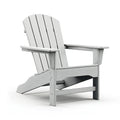 Fauteuil de jardin 83 x 80 x 98 cm en plastique gris style Adirondack