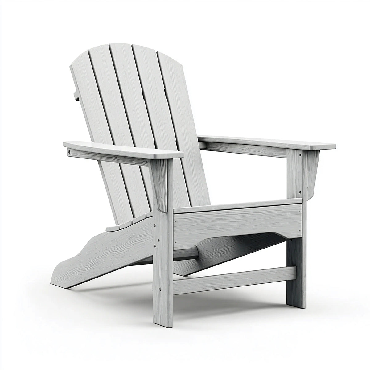 Fauteuil de jardin 83 x 80 x 98 cm en plastique gris style Adirondack
