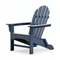 Fauteuil de jardin Adirondack 88 x 80 x 98 cm en plastique bleu foncé à dossier incliné