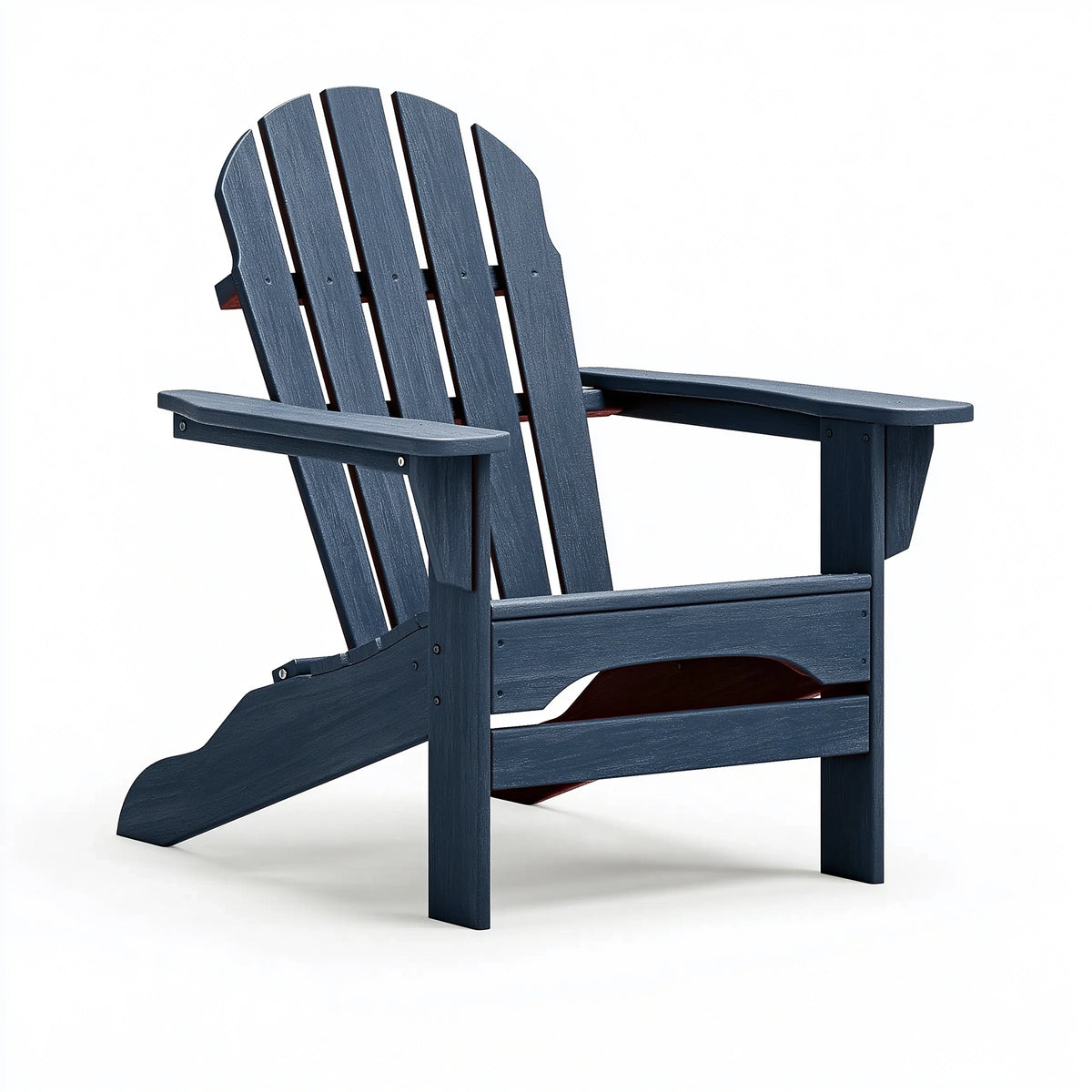 Fauteuil de jardin Adirondack 78 x 88 x 98 cm en bois bleu foncé avec accoudoirs