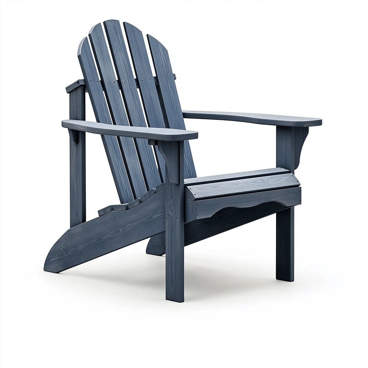 Fauteuil Adirondack 79 x 83 x 95 cm en bois gris anthracite pour extérieur