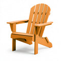 Fauteuil de jardin 86 x 80 x 98 cm en bois orange style Adirondack à dossier incliné
