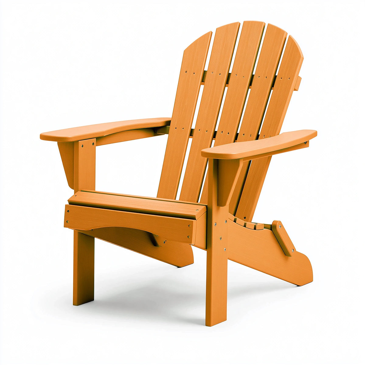 Fauteuil de jardin 86 x 80 x 98 cm en bois orange style Adirondack à dossier incliné