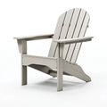 Fauteuil Adirondack 83 cm en matière synthétique grège pour extérieur avec dossier incliné